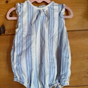 vertical striped baby onesie John Lewis sleeveless 12-18 months
